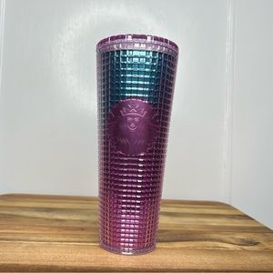 Starbucks 2021 Summer Pink and Blue Grid Kaleidoscope 24 oz Venti Tumbler